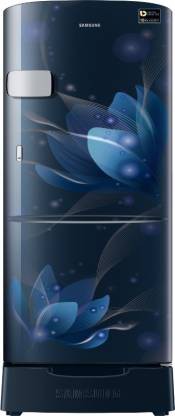 SAMSUNG 192 L Direct Cool Single Door 3 Star Refrigerator with Base Drawer  (Saffron Blue, RR20A1Z2YU8/HL)